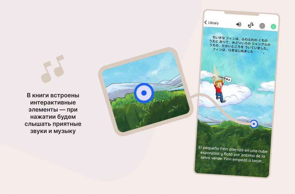 Интерактивные элементы приложения Unuhi